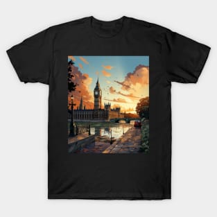 Travel to London Poster Vintage T-Shirt